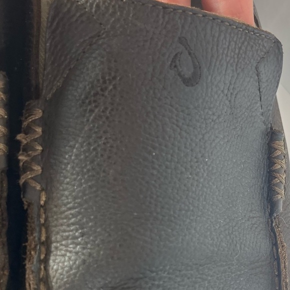 Olukai Mens Moloa Nubuck Leather Slip On Gel Insert Rubber Soles Shoes Size 13 - Picture 10 of 16